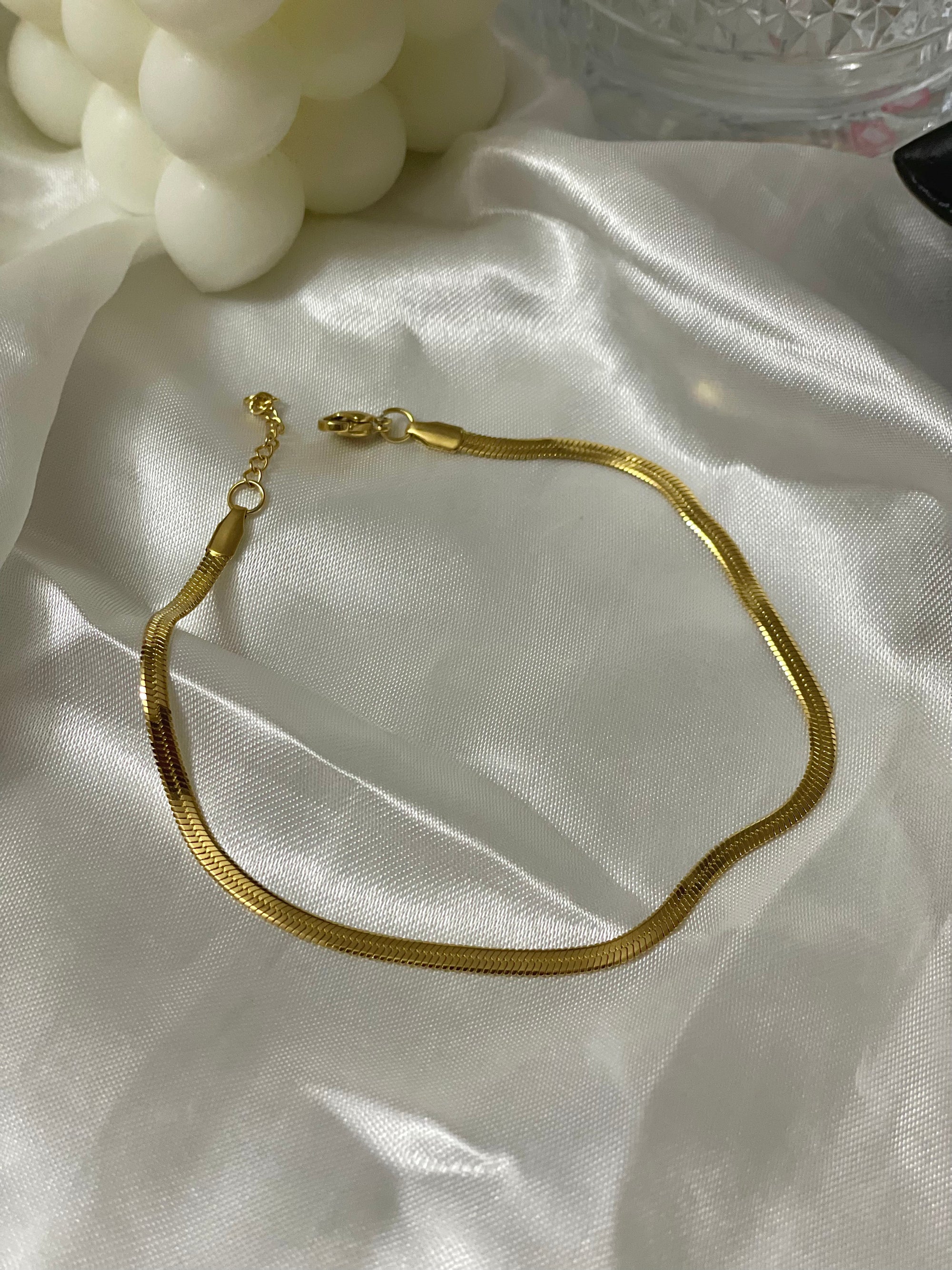 3 mm Herringbone Anklet