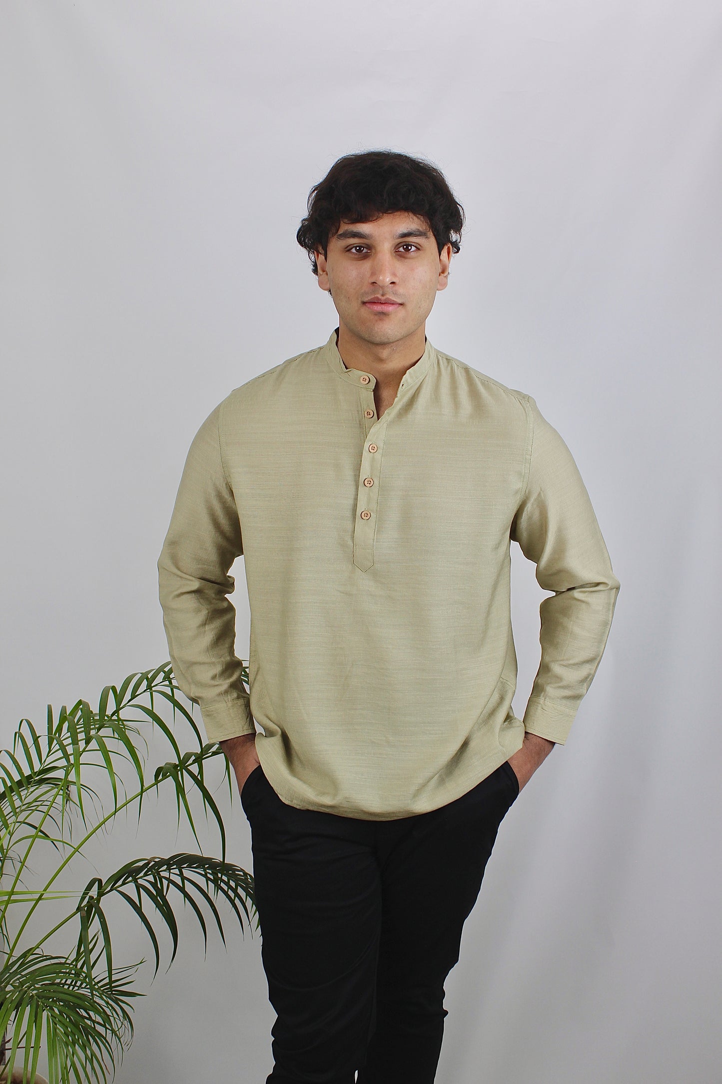 Henley for Men - Sage Green