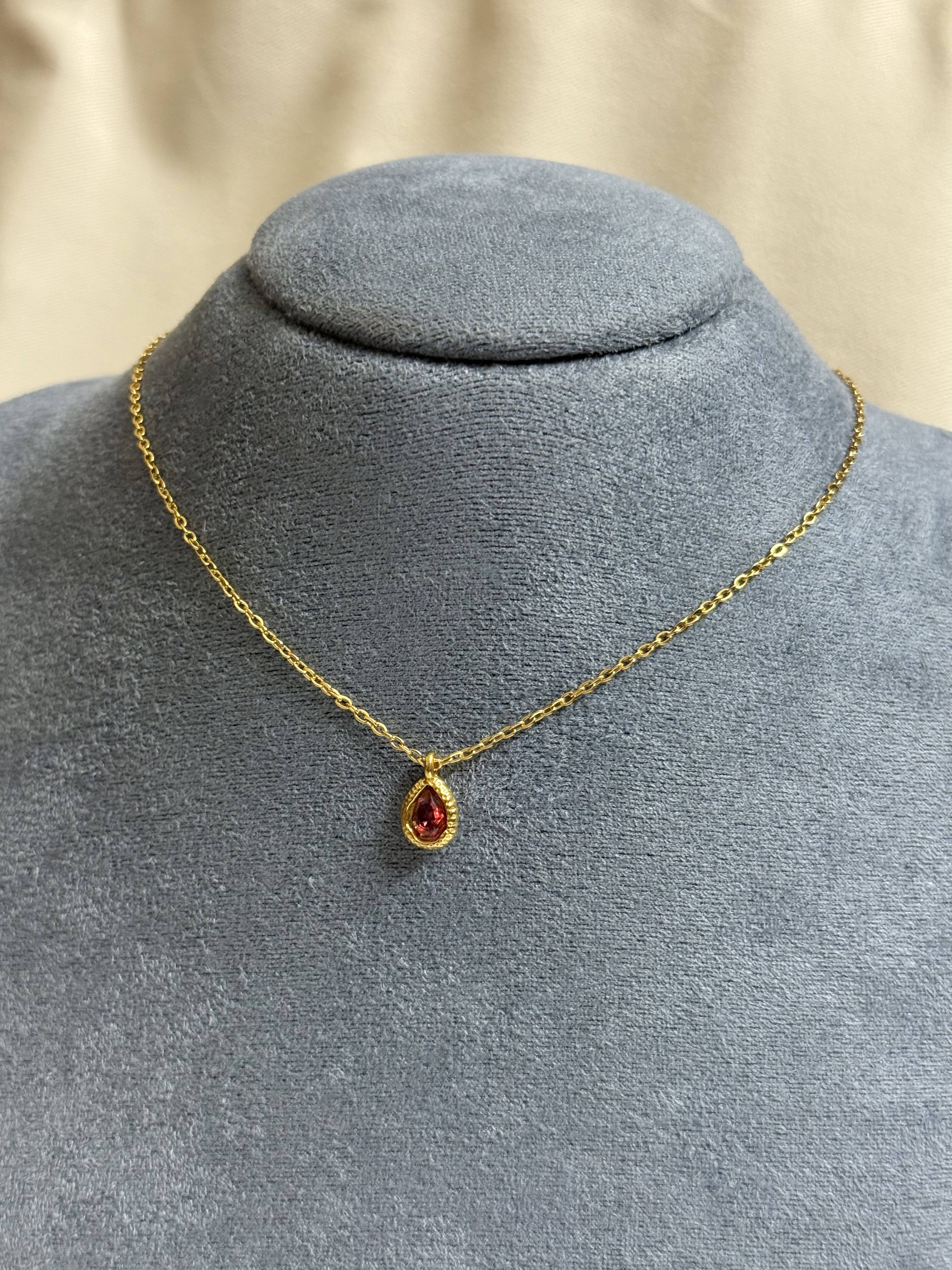 DewDrop Pendant -Ruby