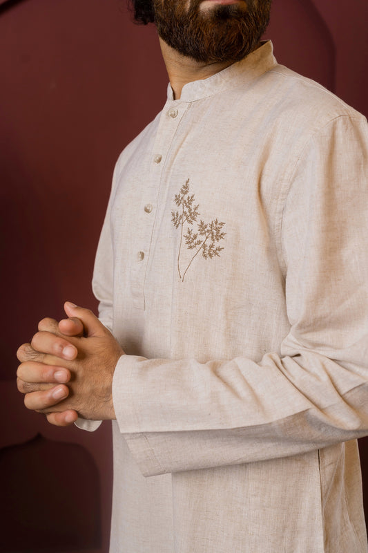 Auraq - Sand Embroidered Panjabi