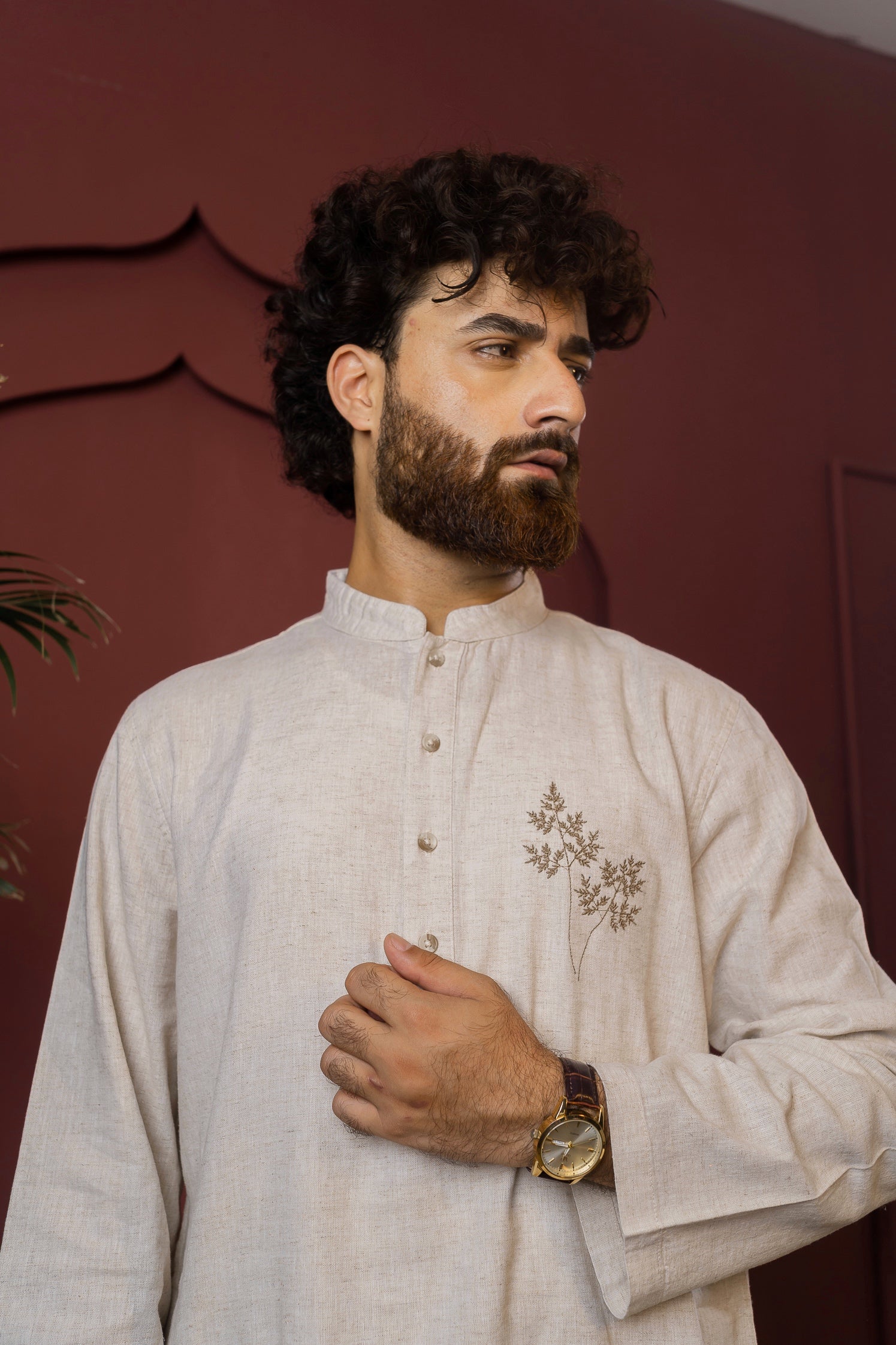 Auraq - Sand Embroidered Panjabi