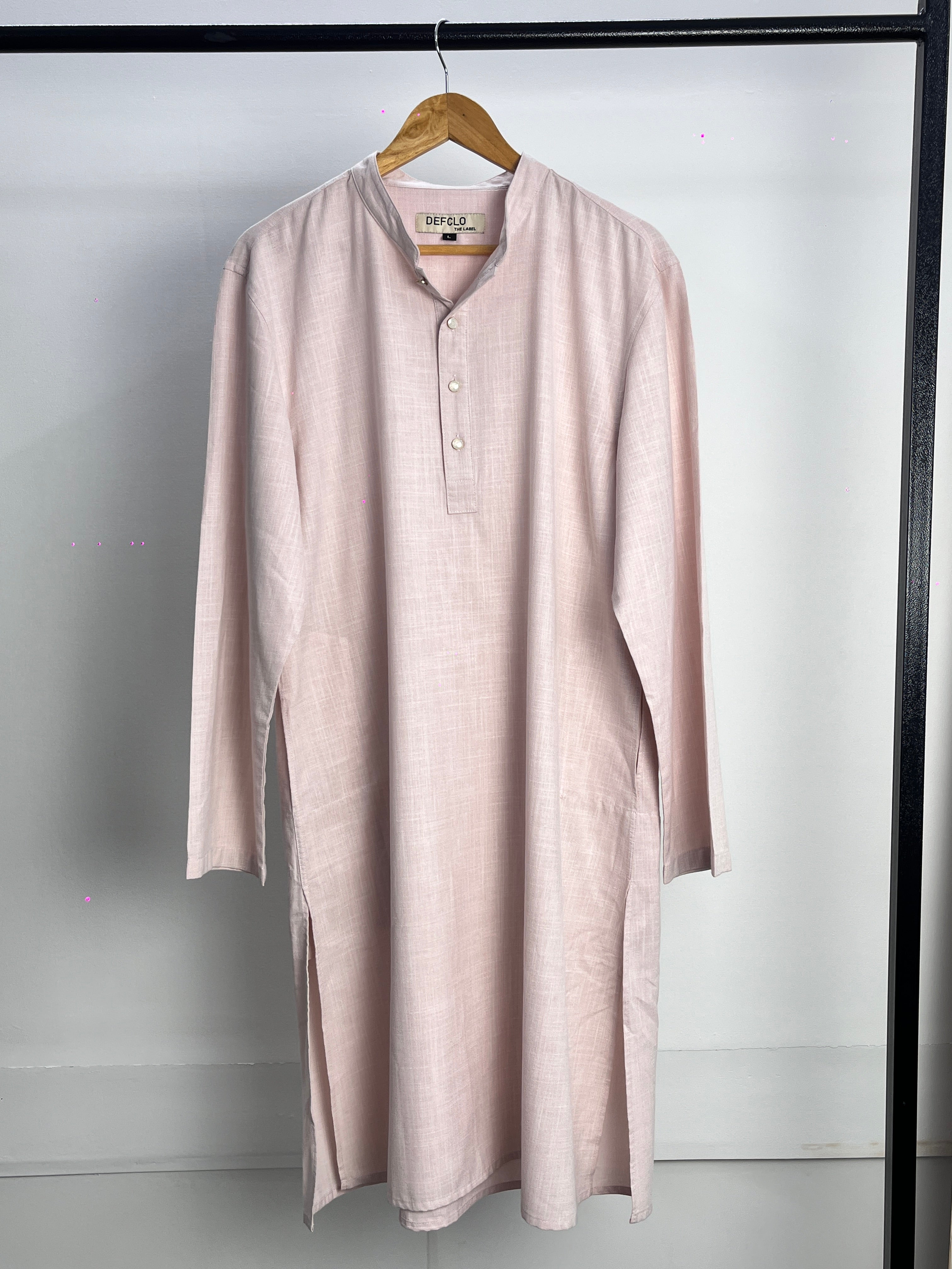 ILHAAN - Linen Panjabi | Kurta - Pink