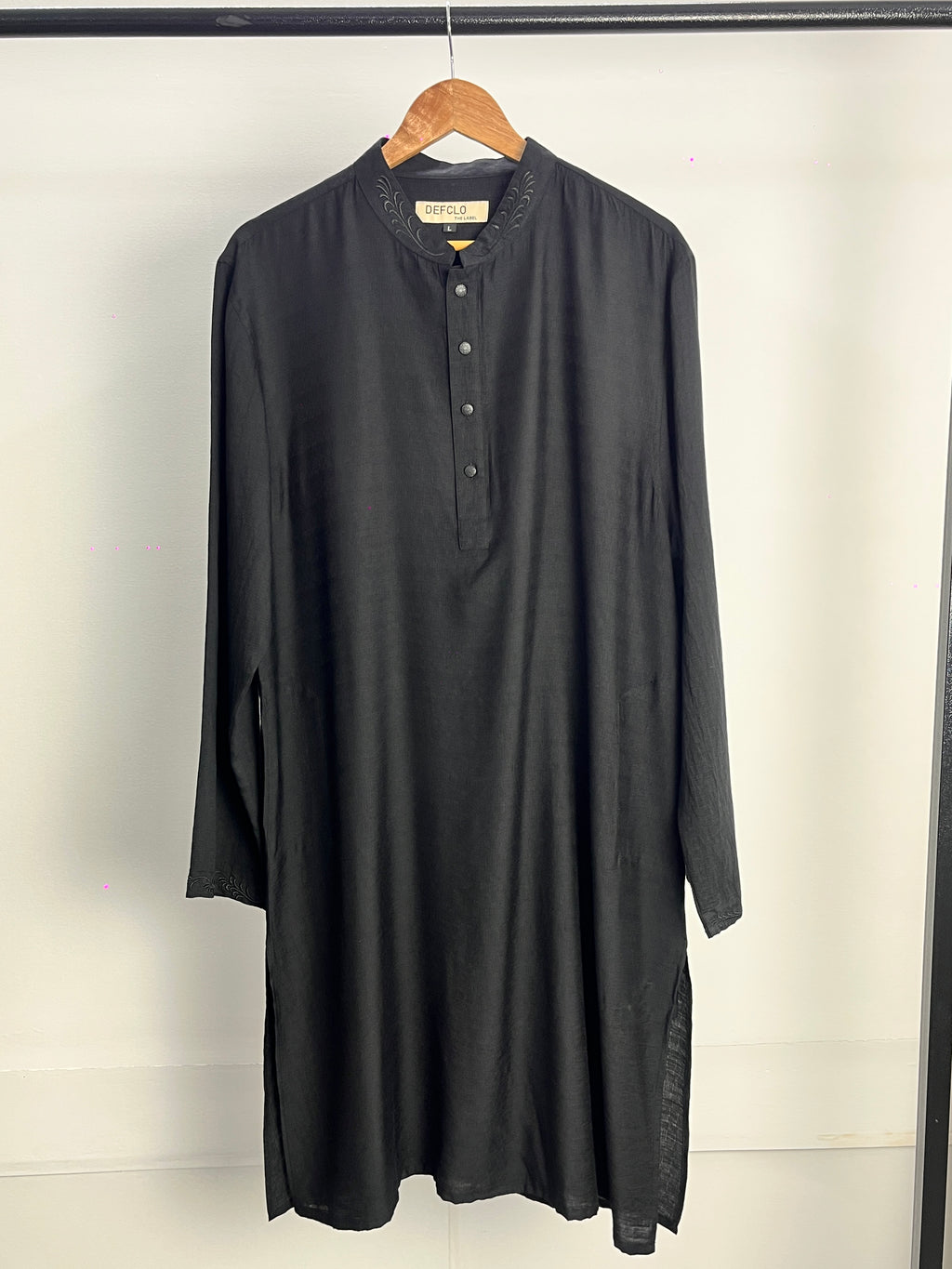 Gurbaz - Midnight Black Embroidered Panjabi