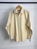 The European Collar - Linen Effect - Long Sleeve Shirt - Butter Yellow - Unisex