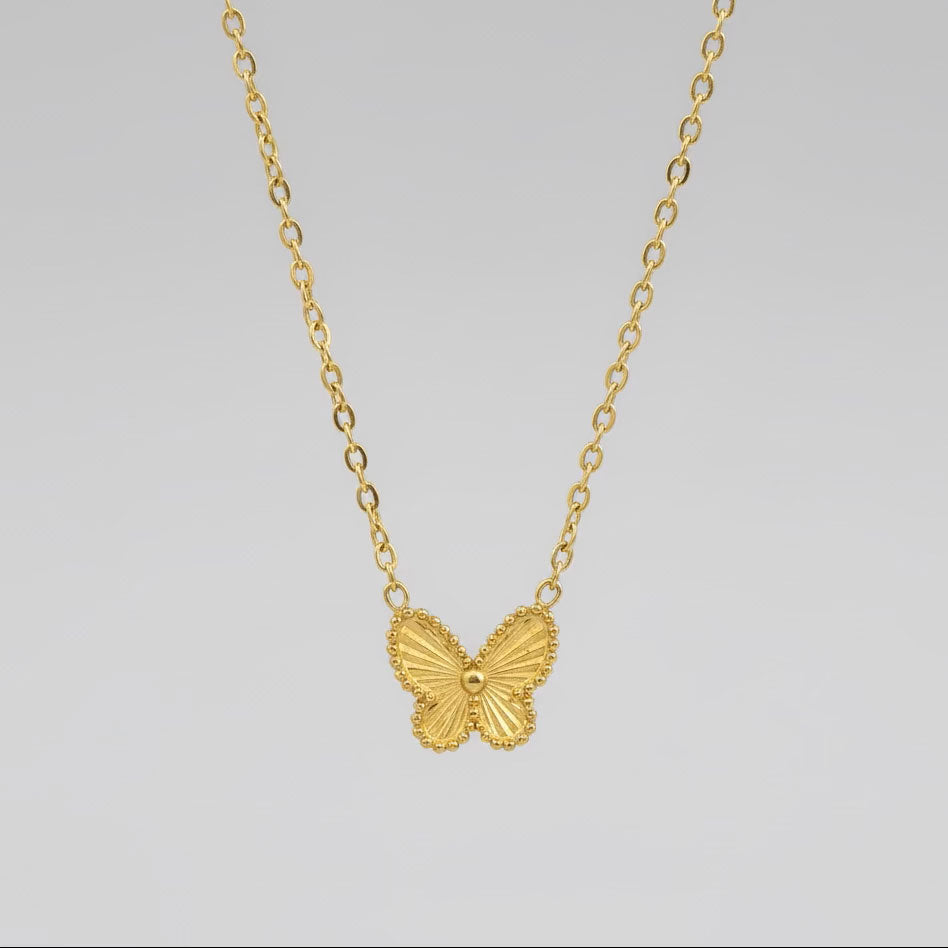 Mini Gold Butterfly Pendant