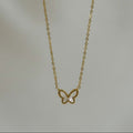 Mini White Butterfly Pendant