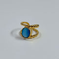 Blue Cabochon Ring