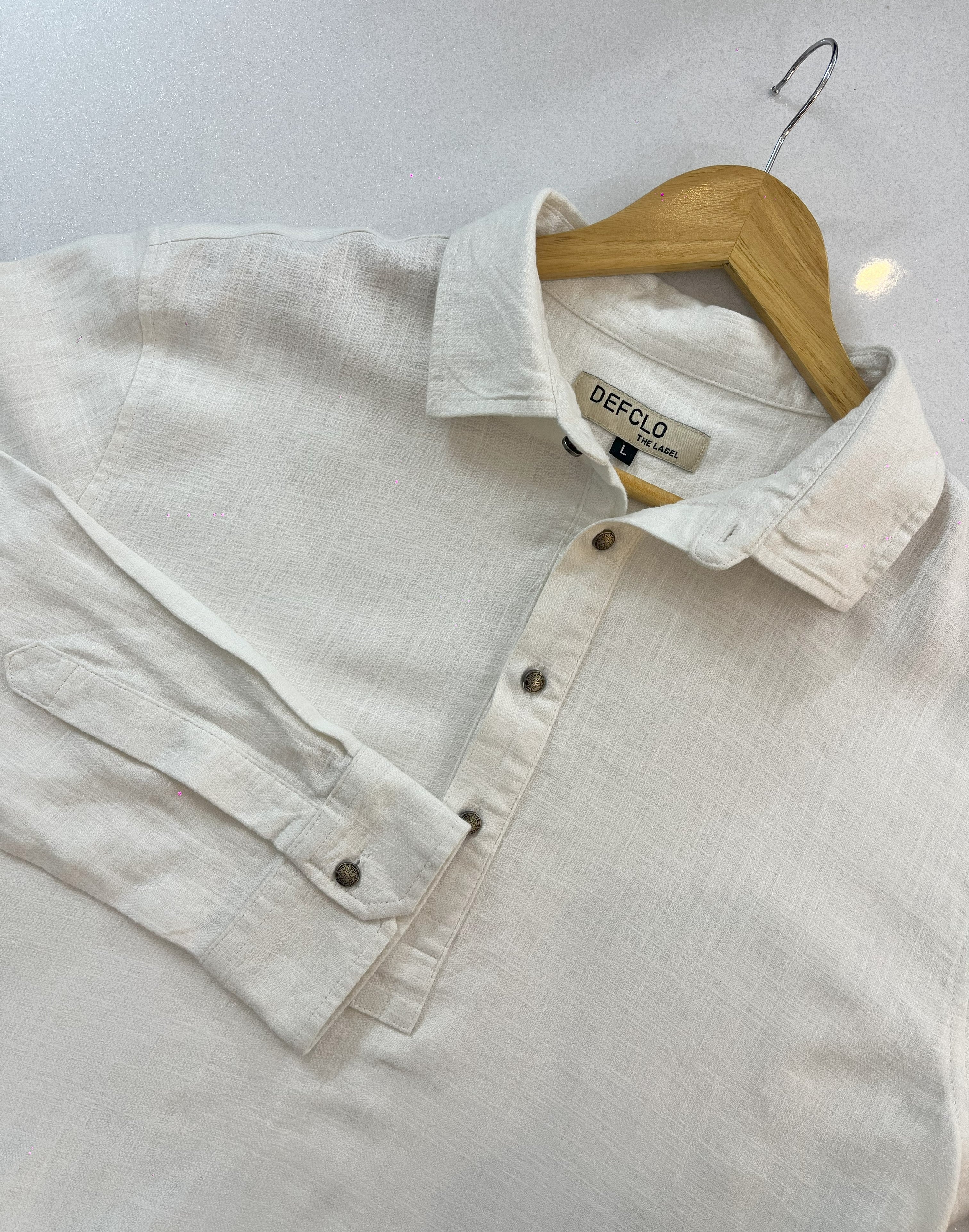 নওয়াজ - লিনেন কাবলি কুর্তা | পাঞ্জাবি - সাদা 