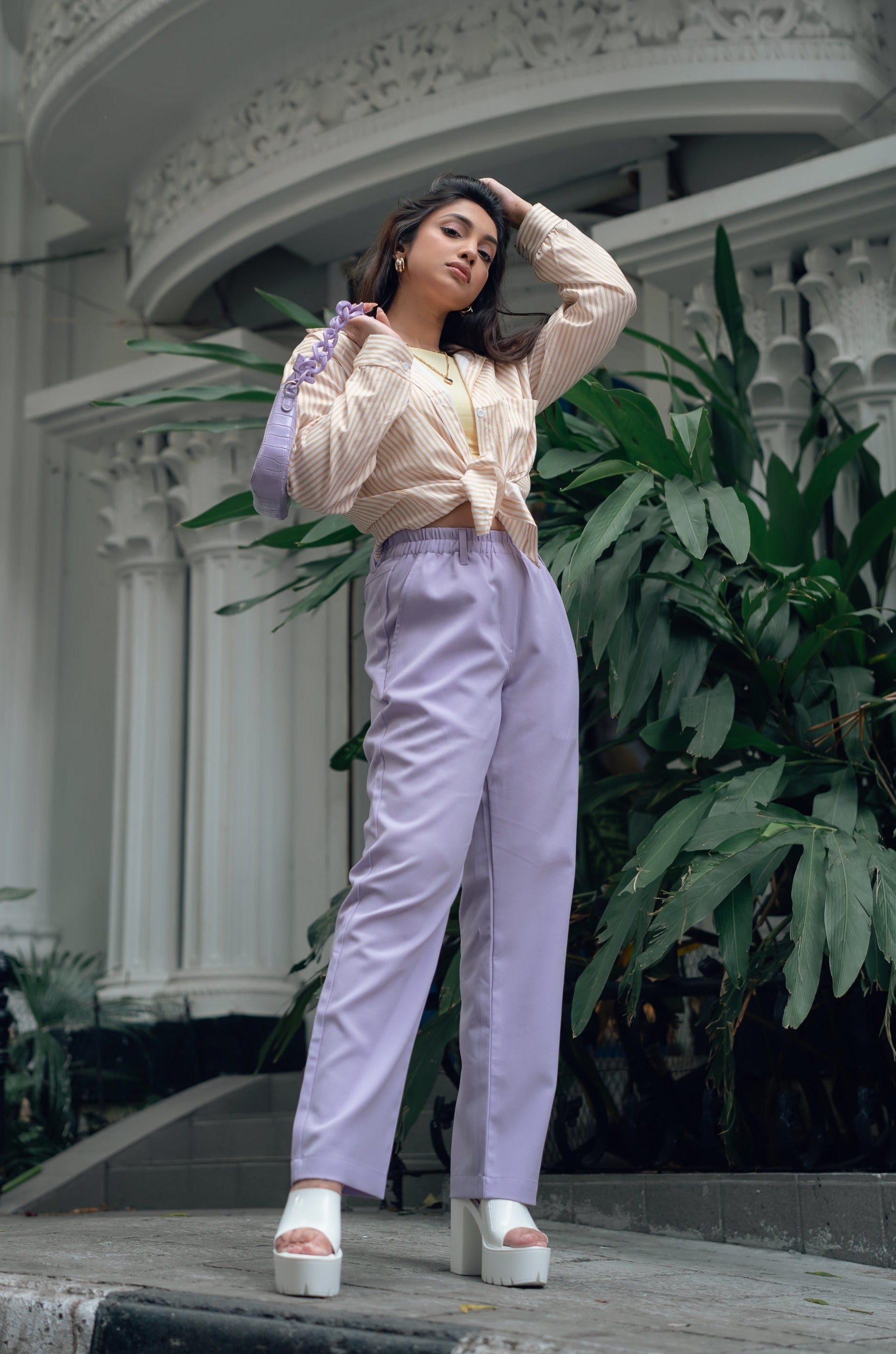 Lilac Dreams - Straight Legged Pants - Lilac