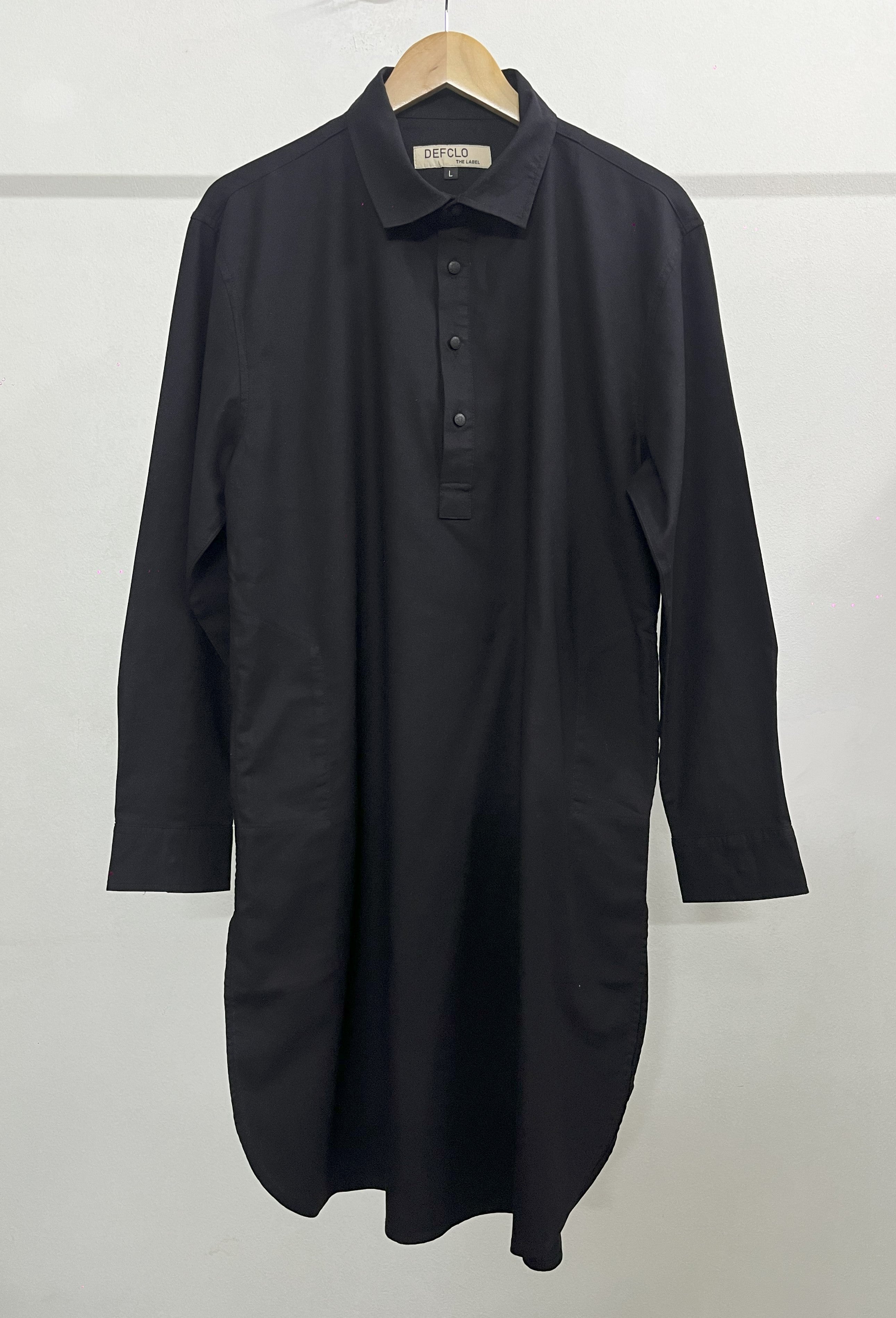 রাইস - ফাইন সুতির কাবলি কুর্তা | পাঞ্জাবি - কালো 