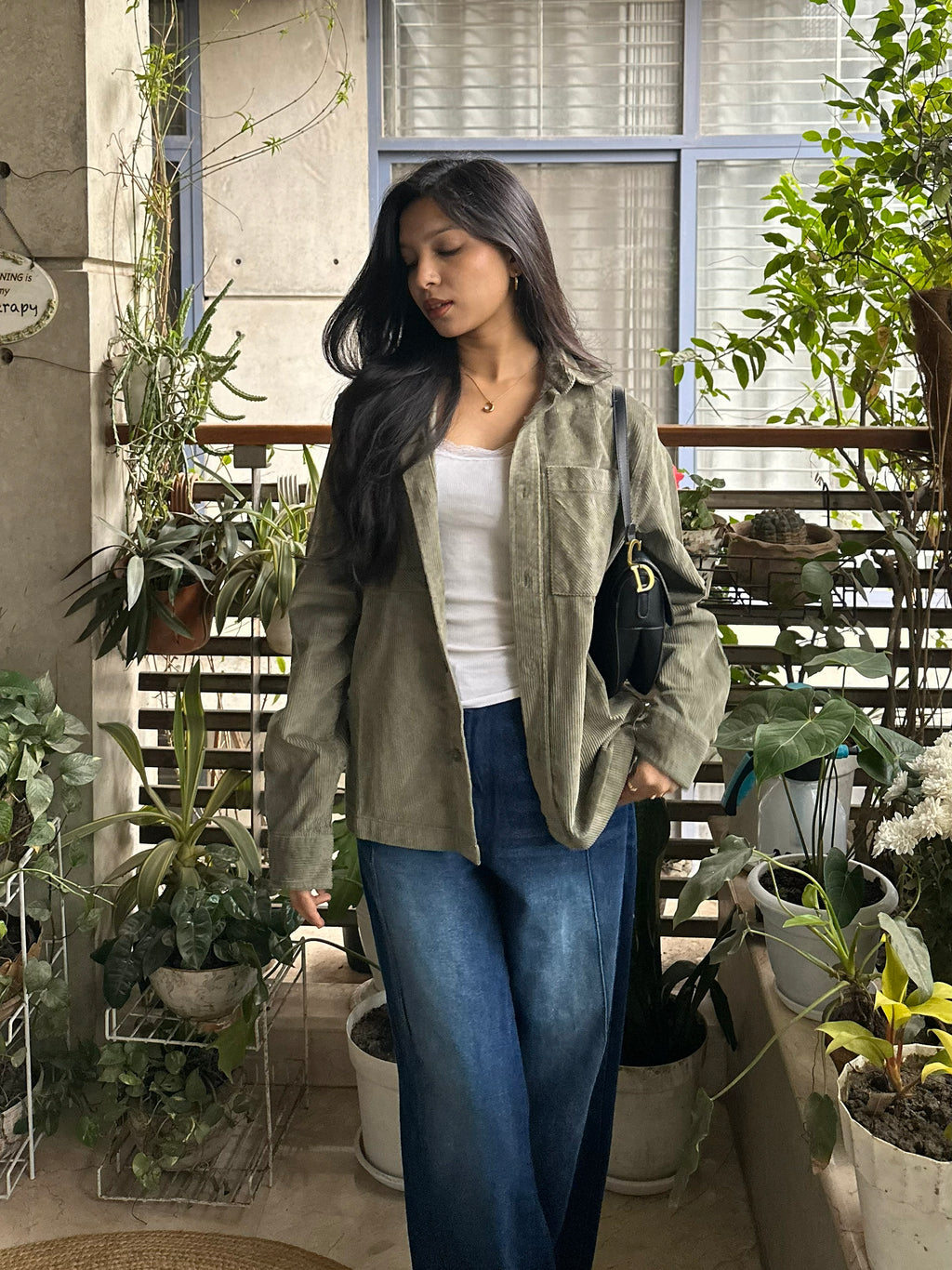 Shacket Corduroy Overshirt - Olive - Dual Pocket - Unisex