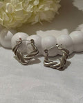 Pointed Silver Hoop
