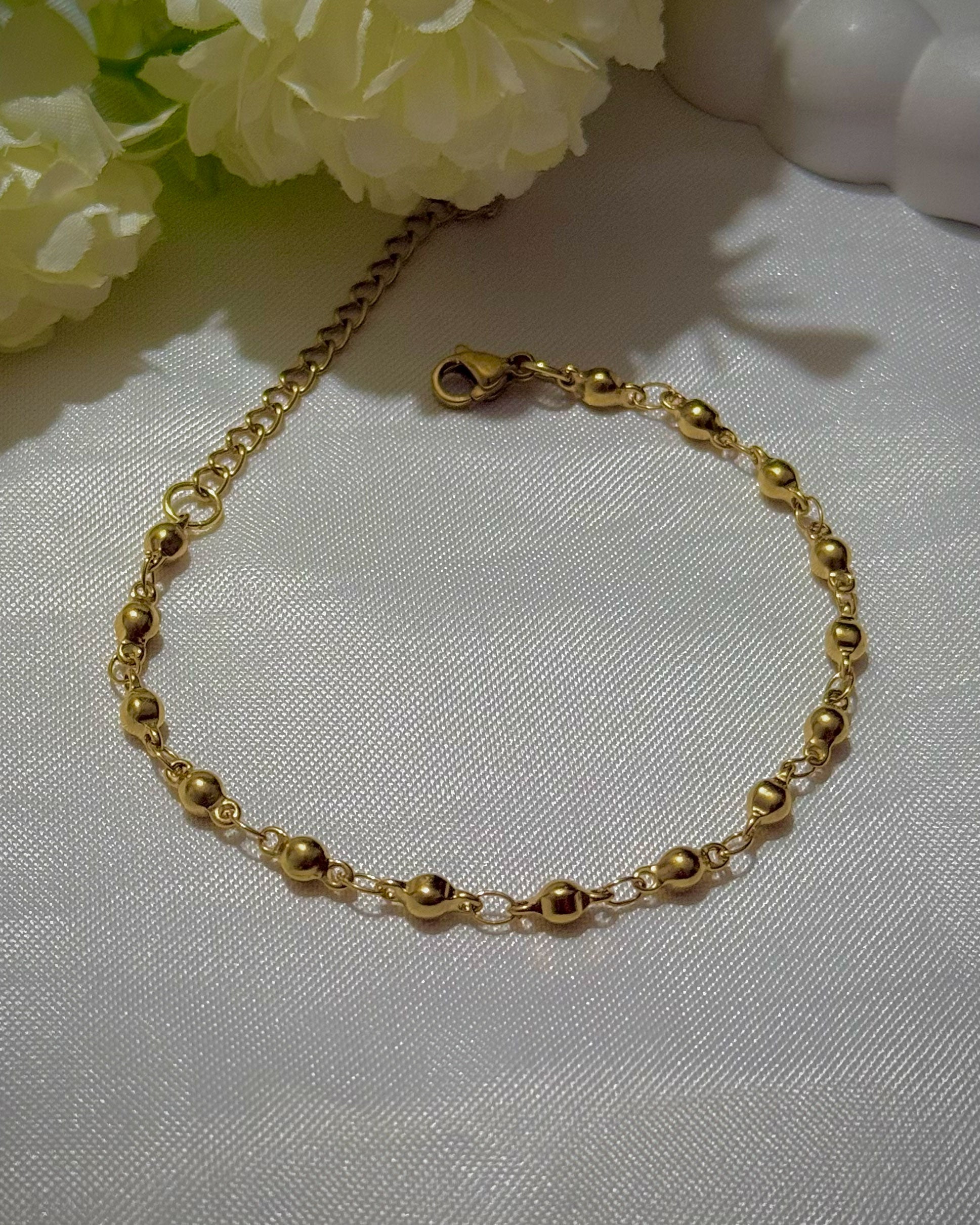 Dainty Bead Link Bracelet