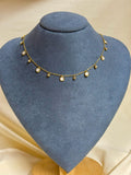 Disc Dangle Necklace - White Disc
