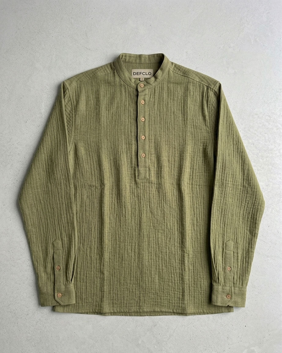 Waffle Henley Katua - Green