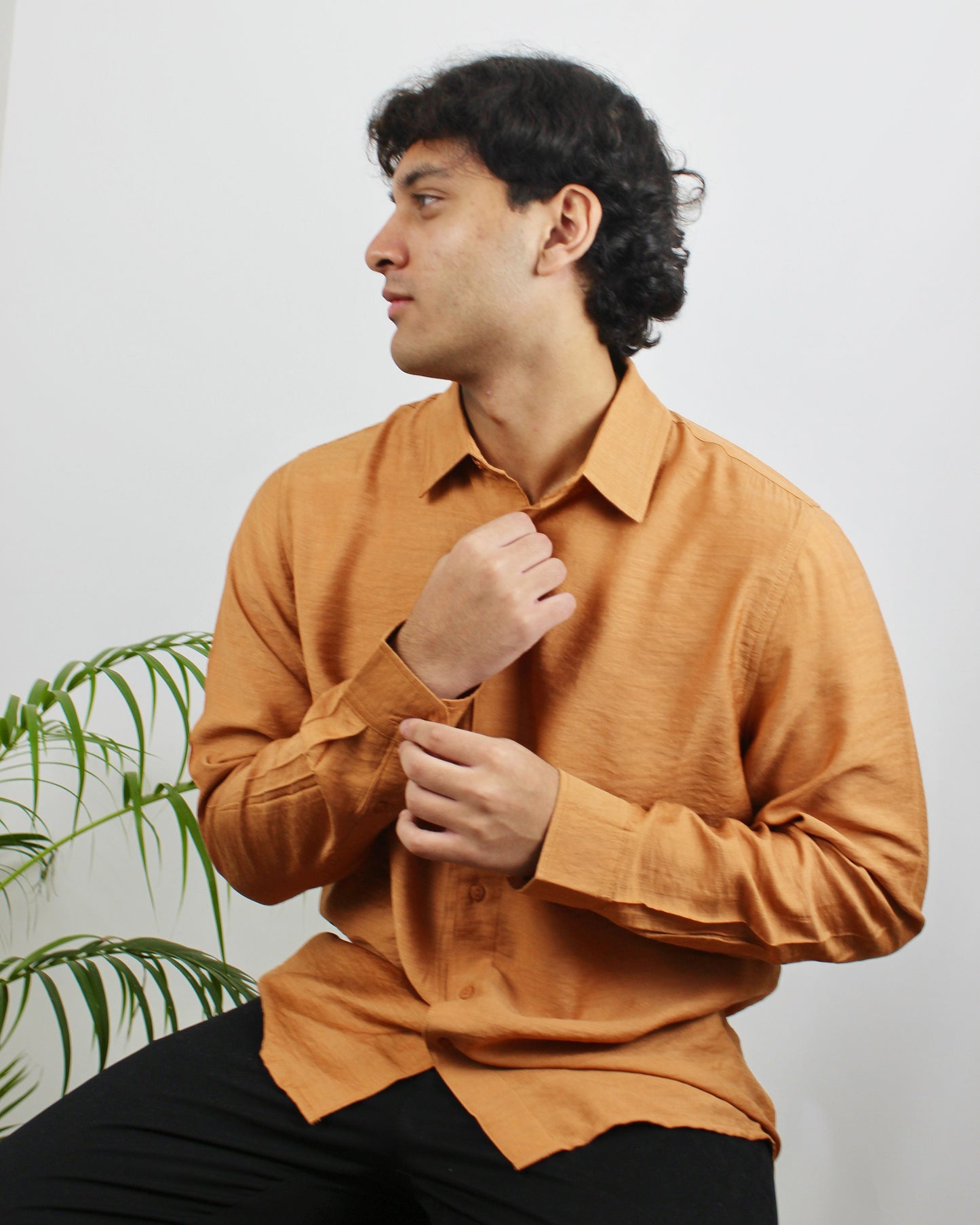 Amber - Relaxed Long Sleeve Shirt For Men