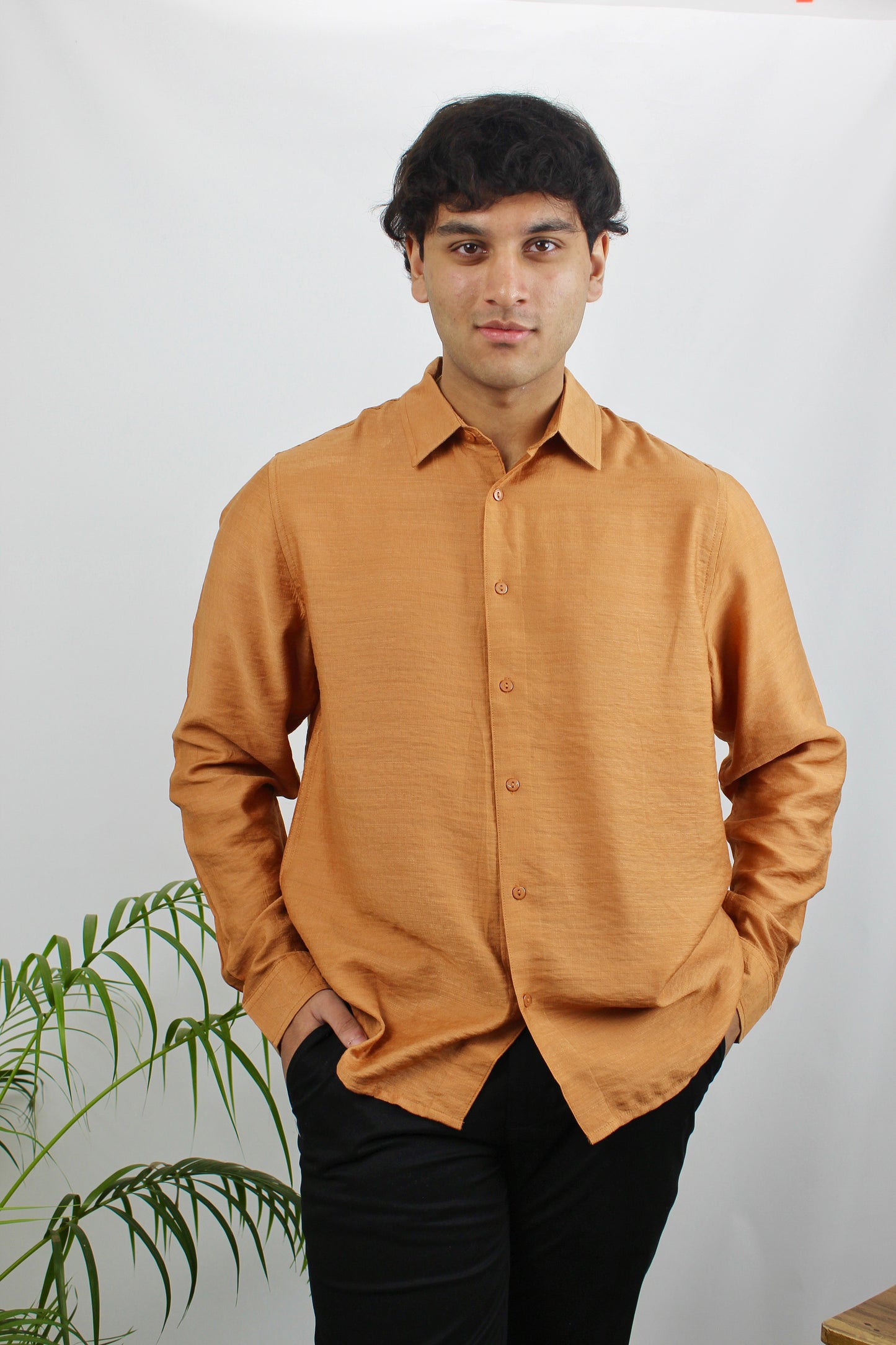 Amber - Relaxed Long Sleeve Shirt For Men