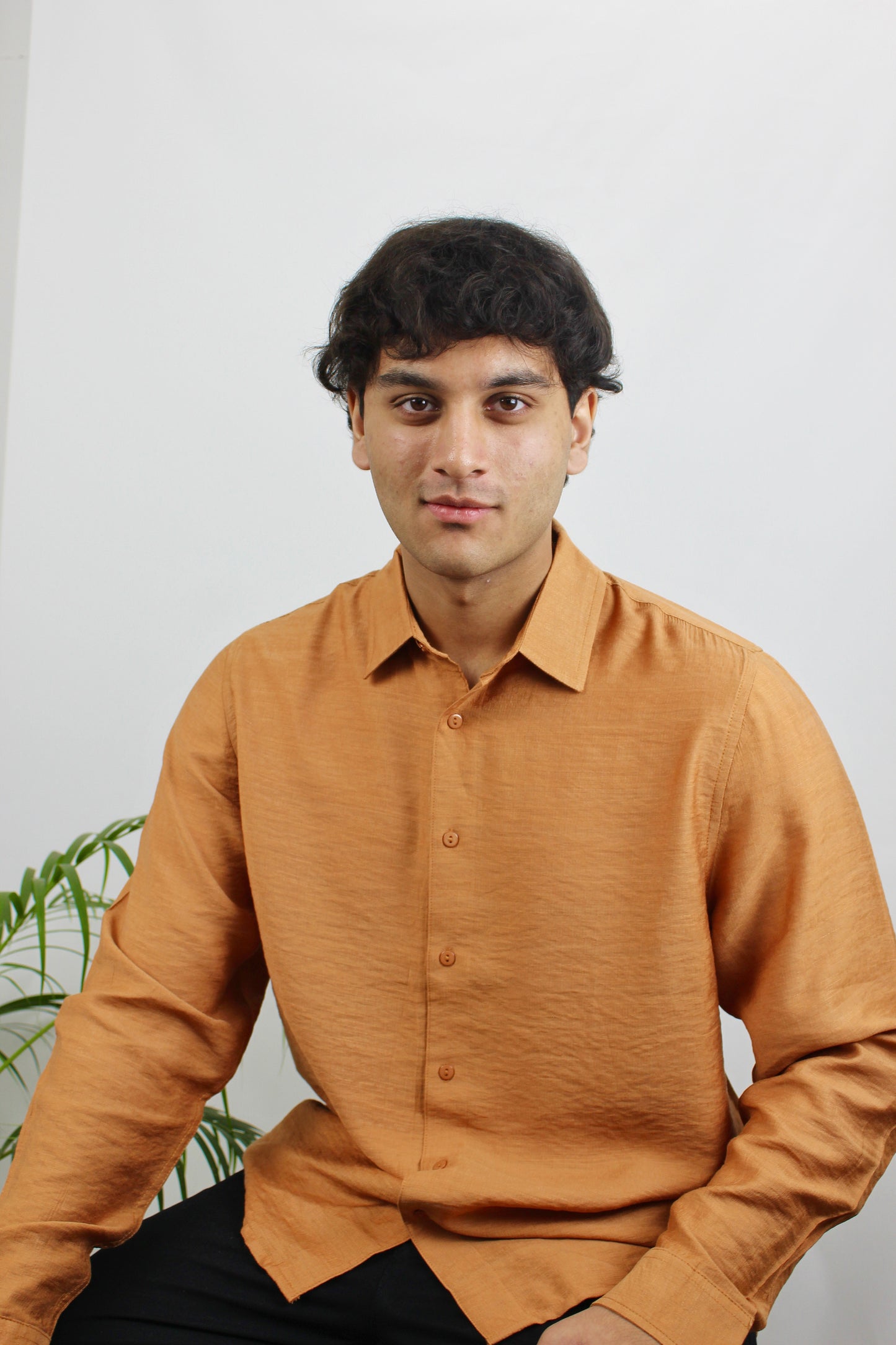 Amber - Relaxed Long Sleeve Shirt For Men