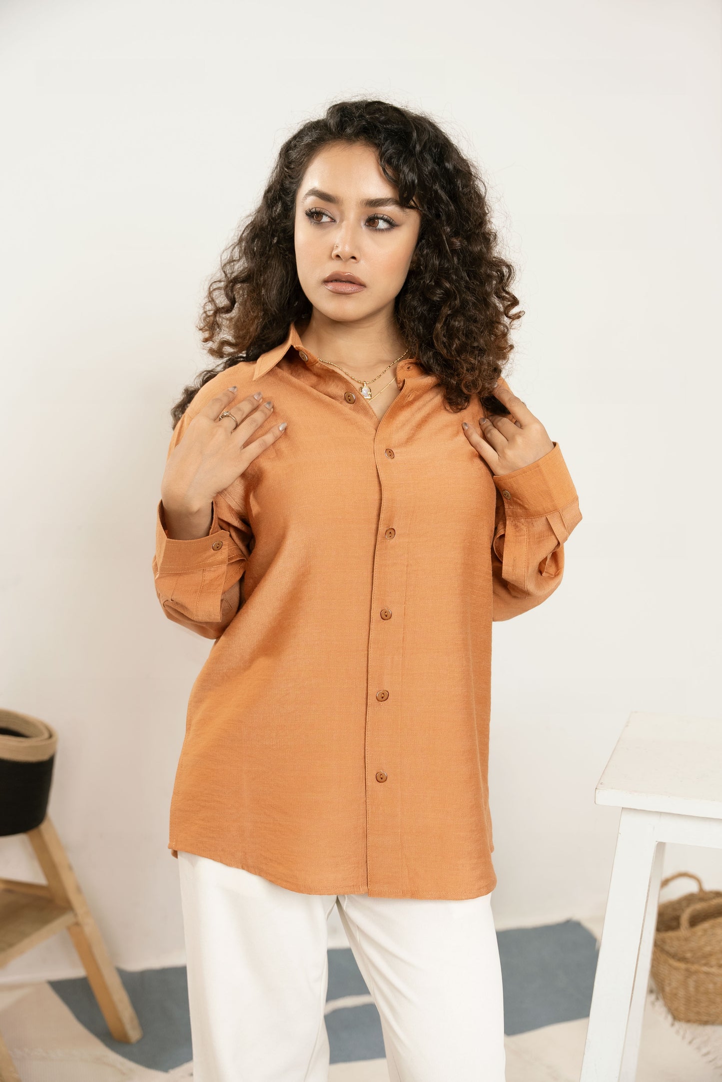 Amber - Relaxed Long Sleeve Shirt - Unisex