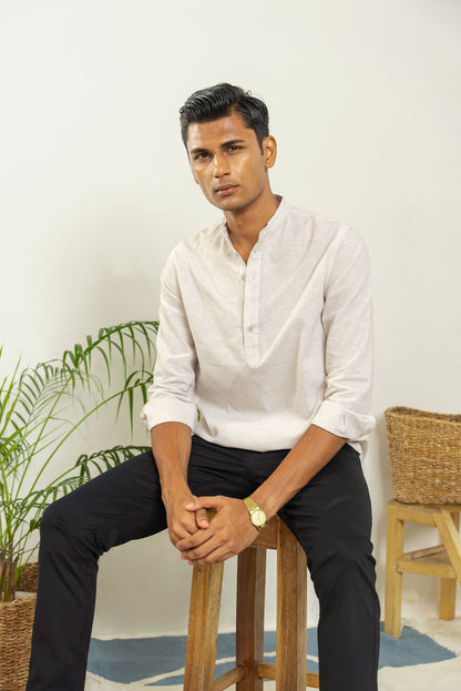 Henley for Men - Light Grey
