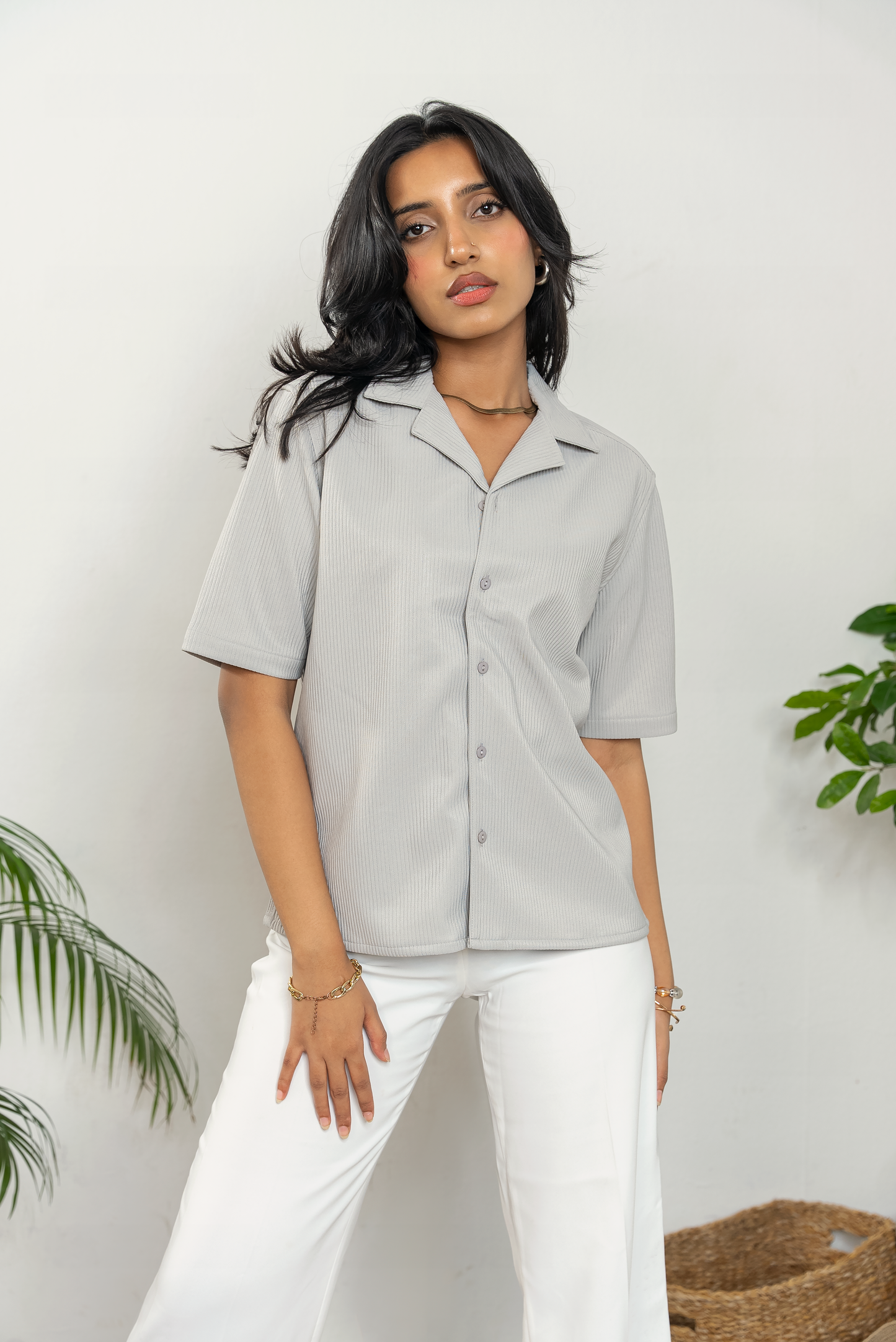 Cordaro Cuba - Ash Rib Texture Cuba - Cuban Shirt - Unisex