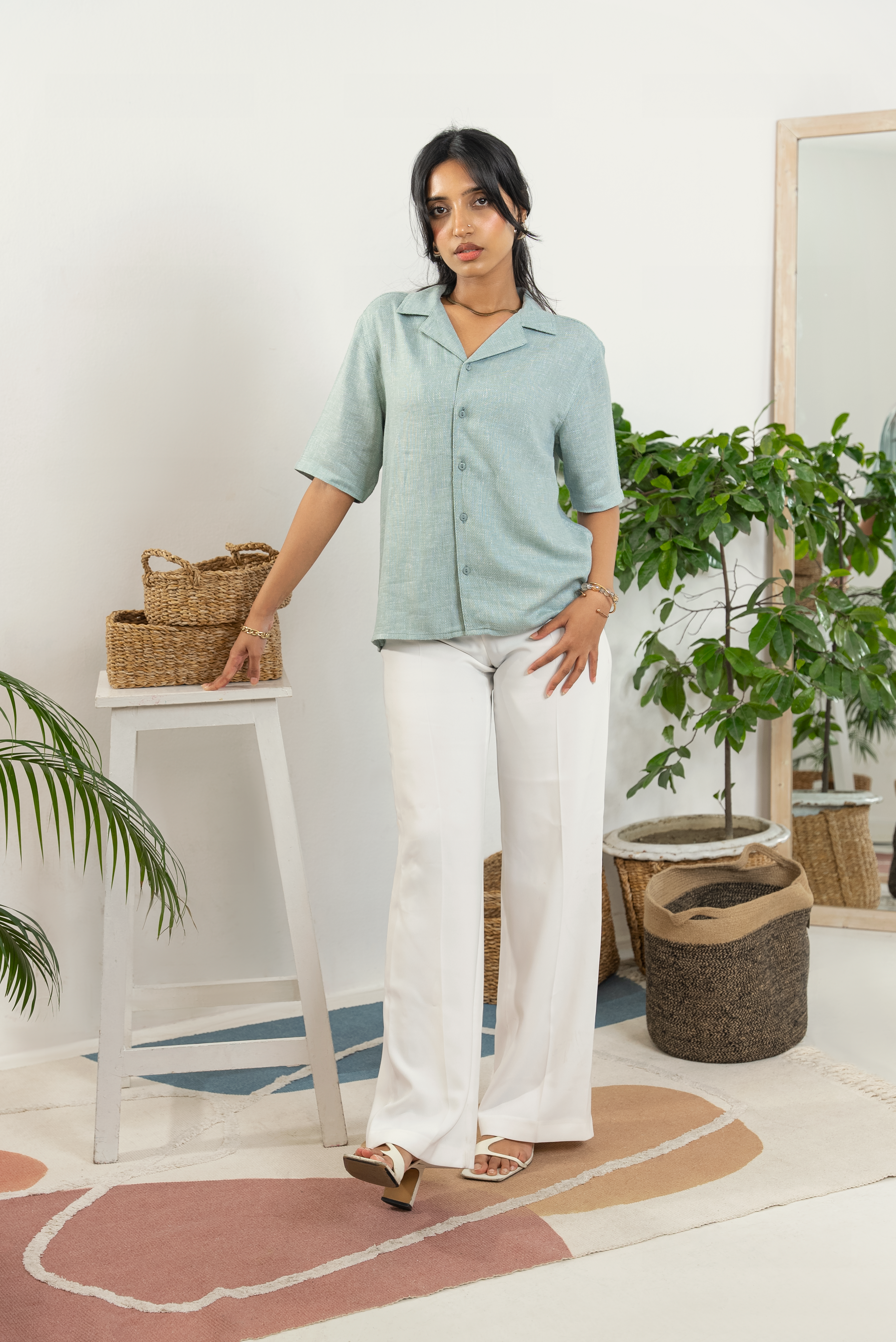 কর্ডারো কিউবা - অ্যাকোয়া টেক্সচার্ড কিউবা - কিউবান শার্ট - ইউনিসেক্স