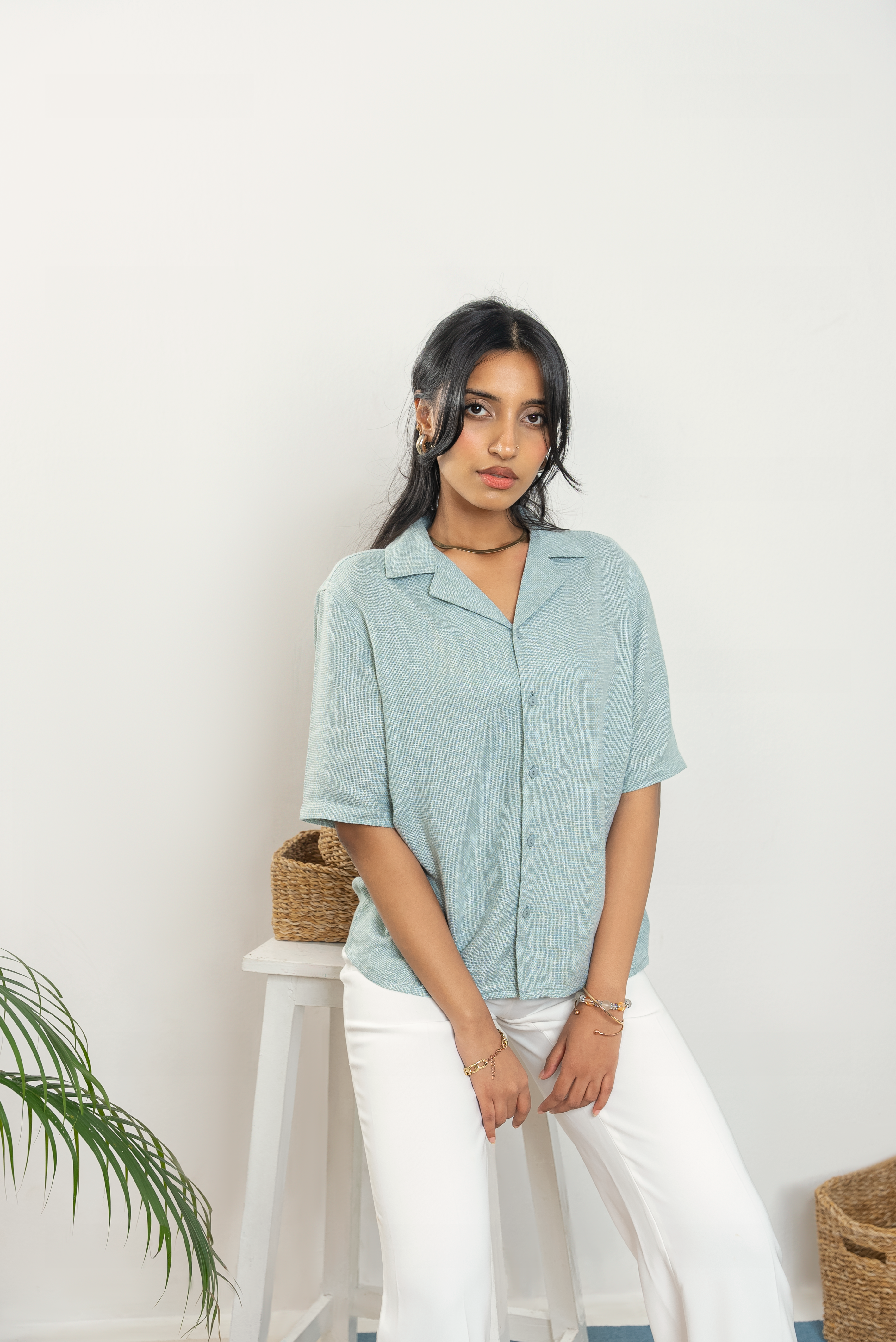 কর্ডারো কিউবা - অ্যাকোয়া টেক্সচার্ড কিউবা - কিউবান শার্ট - ইউনিসেক্স