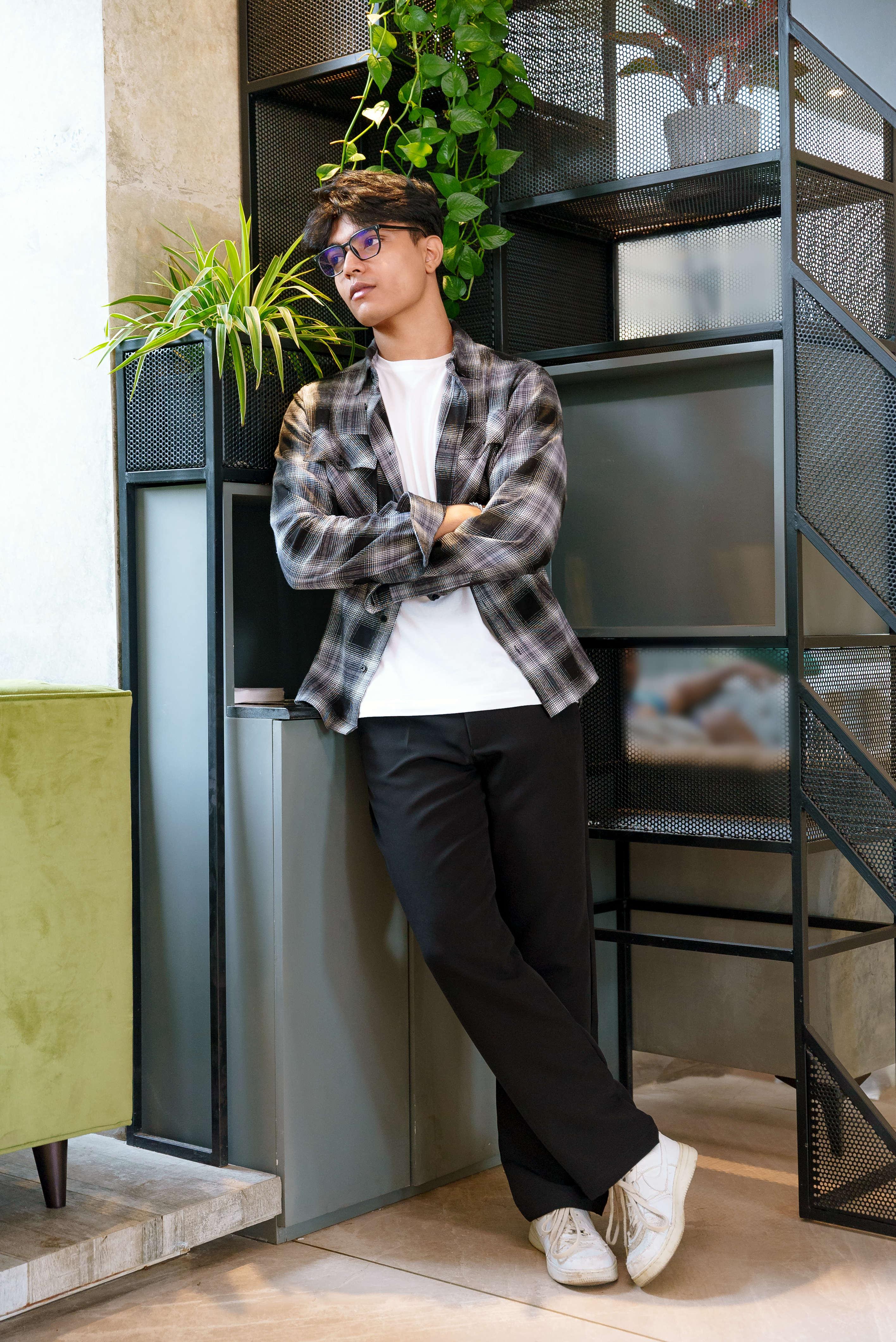 Flannel for Men - Black and White - Dual Pocket Shirts