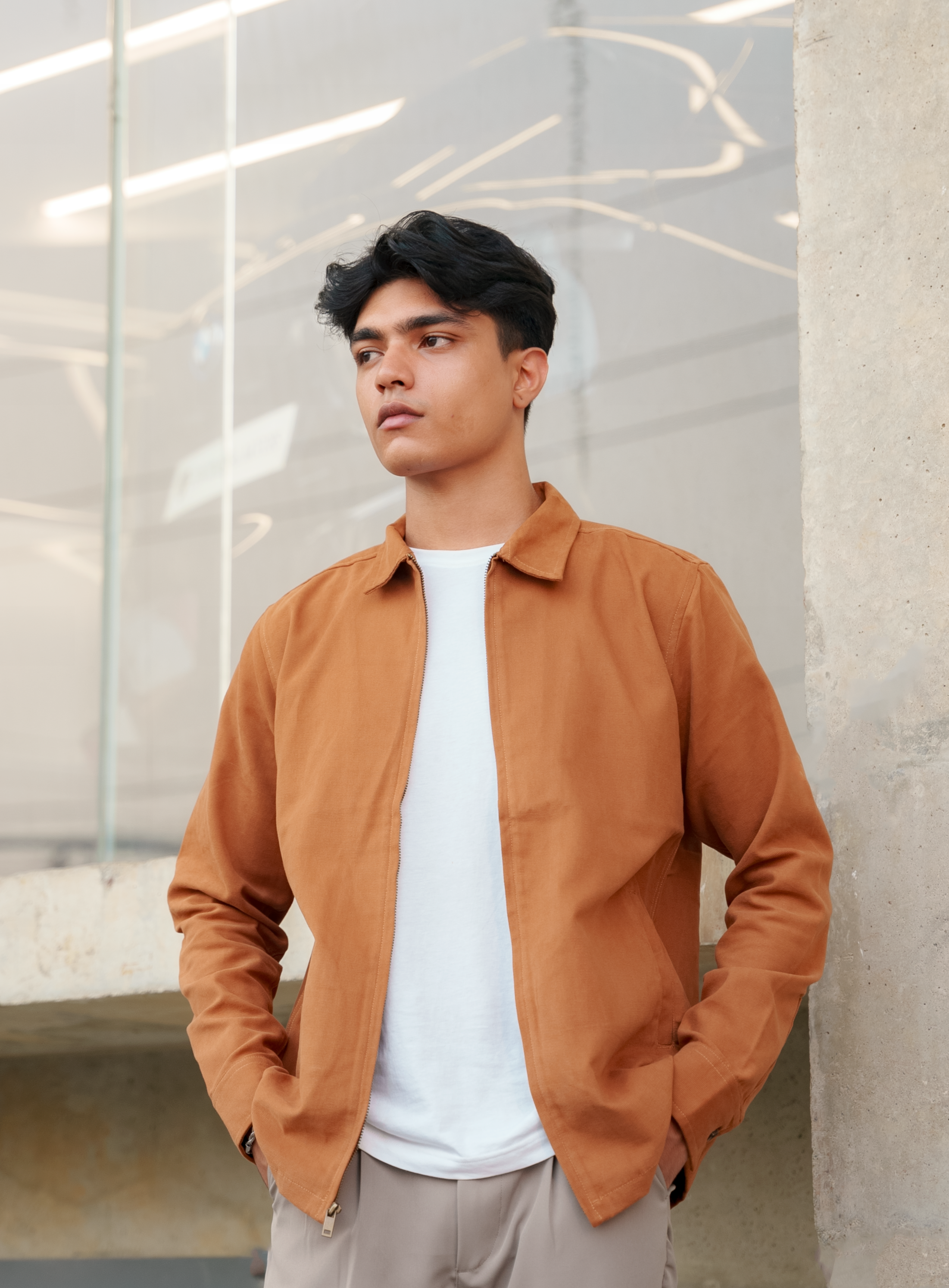 ক্যানভাস জ্যাকেট- ট্যান