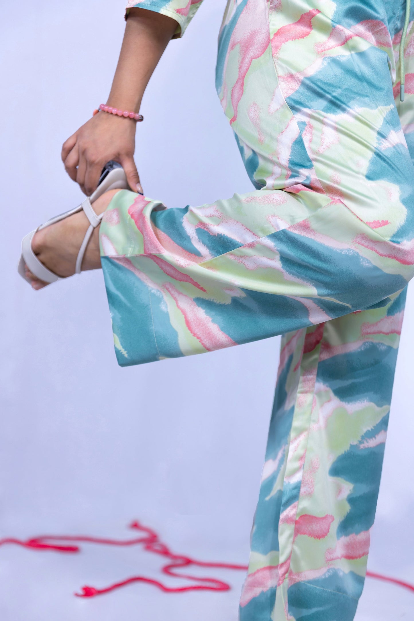 Chic Hues - Straight Legged Pants - Tie Dye print