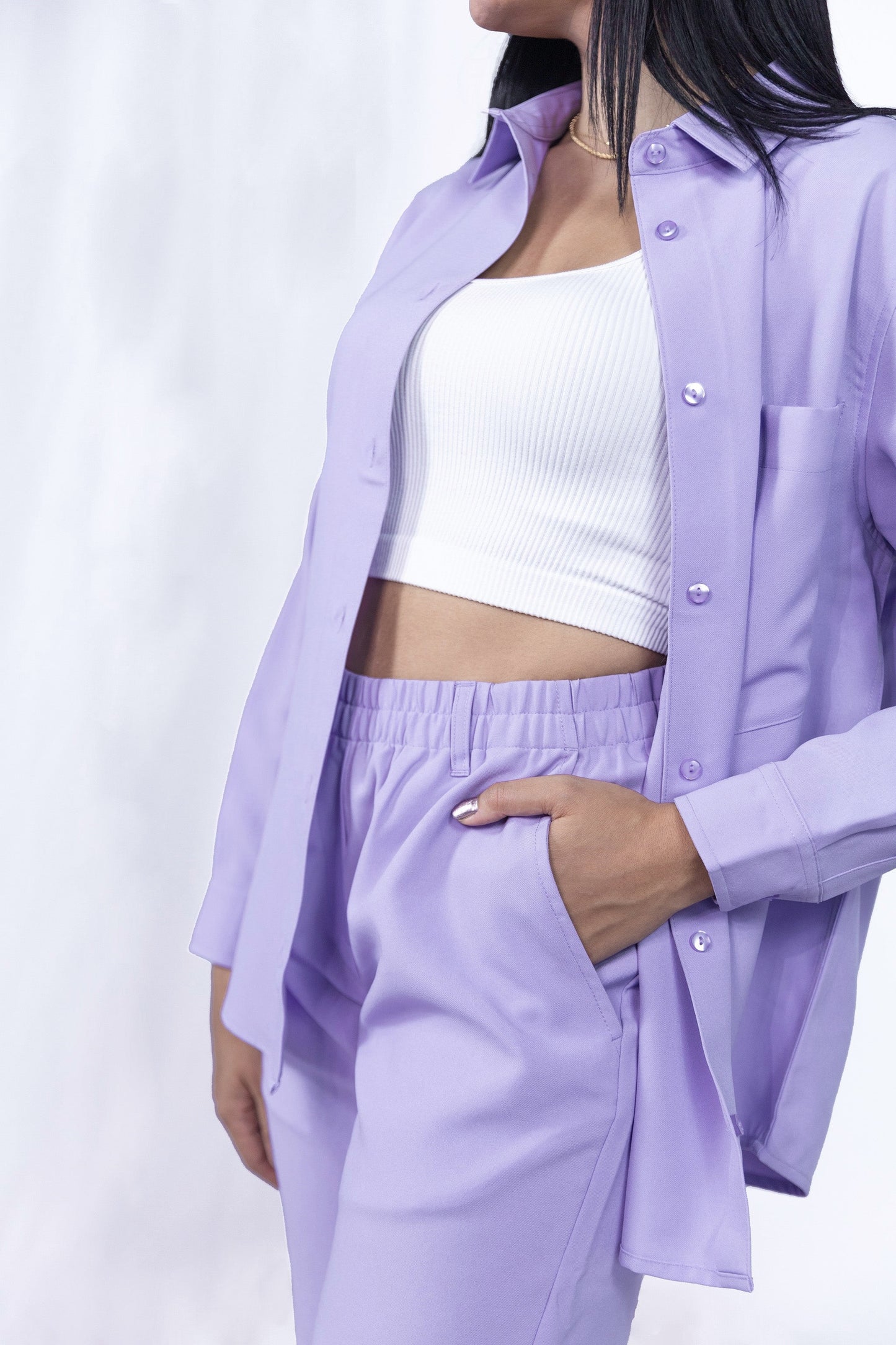 Lilac Dreams - Straight Legged Pants - Lilac