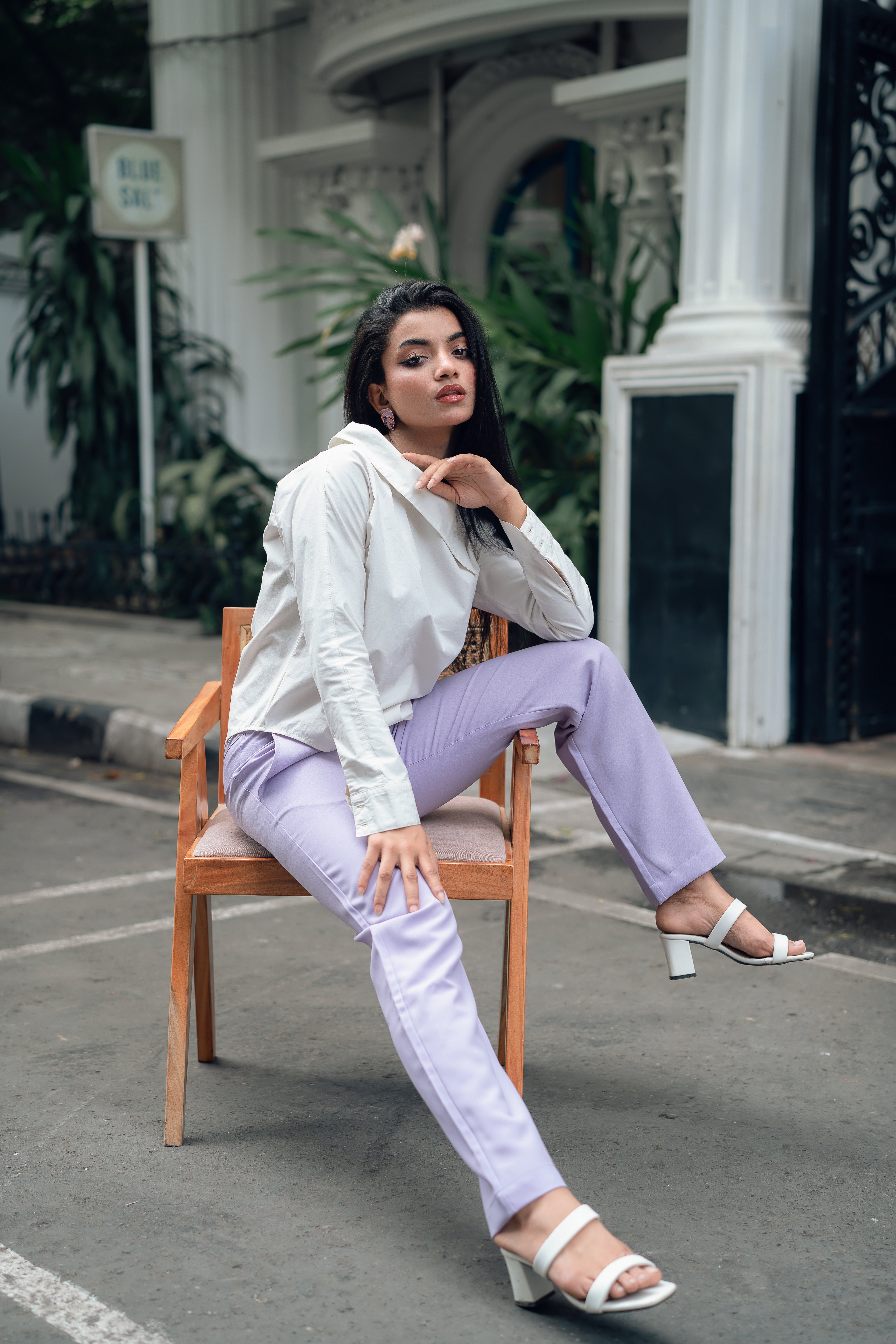 Lilac Dreams - Straight Legged Pants - Lilac