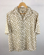 Cordaro Cuba - Off White Olive Print Cuba - Cuban Shirt For Men