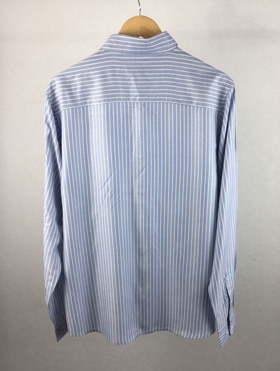 Light Blue Stripe Long Sleeve Shirt For Men