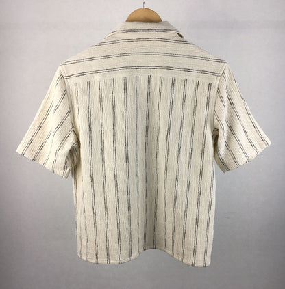 Cordaro Cuba - Off White Coastal Stripe Cuba - Cuban Shirt For Men