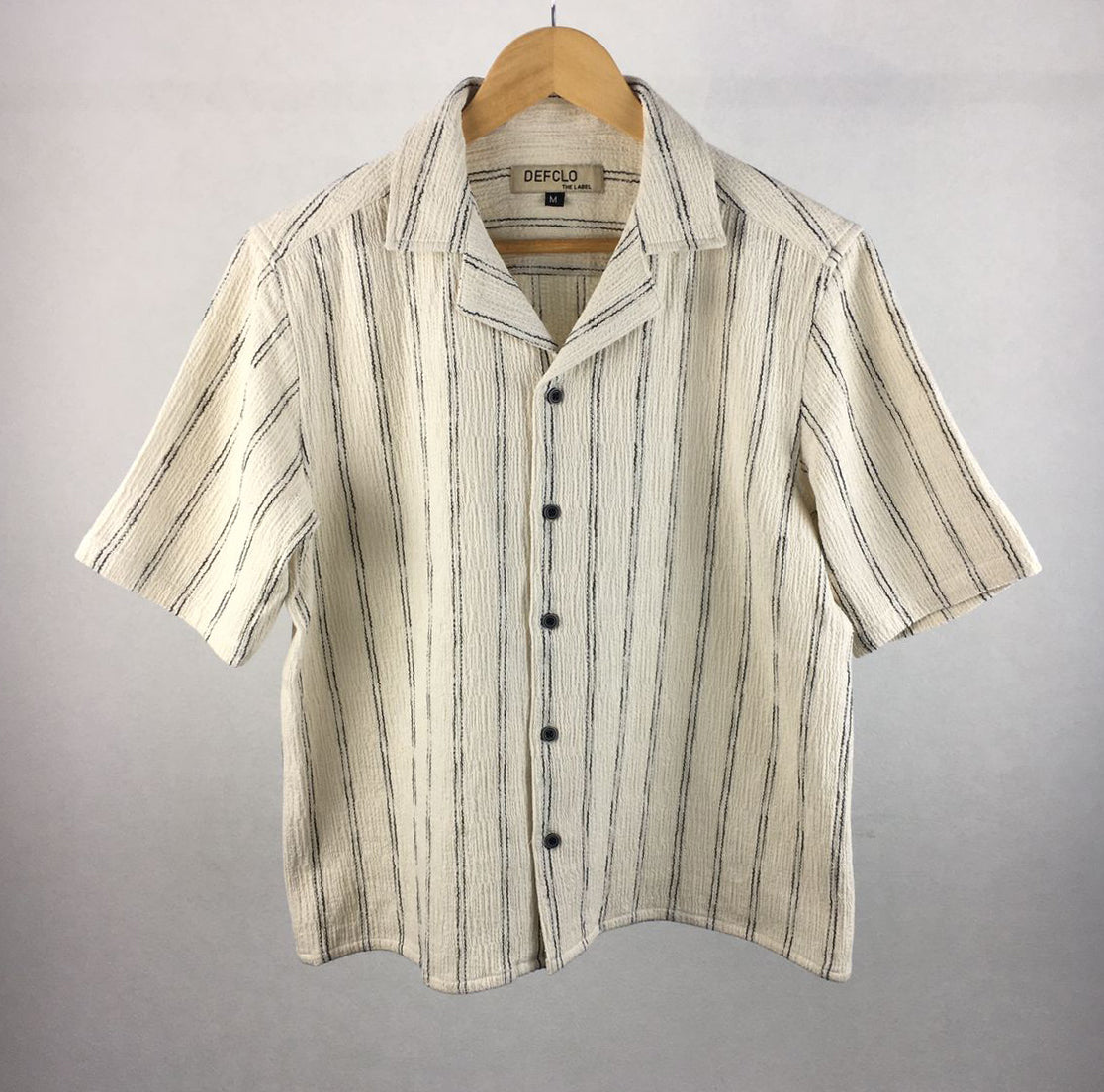 Cordaro Cuba - Off White Coastal Stripe Cuba - Cuban Shirt For Men