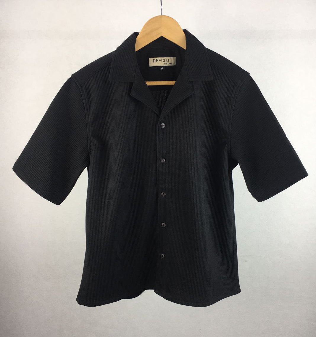 Cordaro Cuba - Black Rib Texture Cuba - Cuban Shirt - Unisex