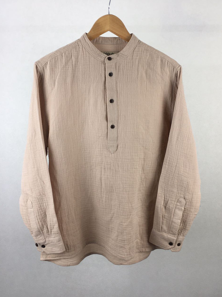 Waffle Henley for Men - Beige