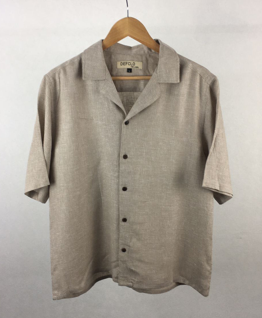 Cordaro Cuba - Latte Textured Cuba - Cuban Shirt For Men