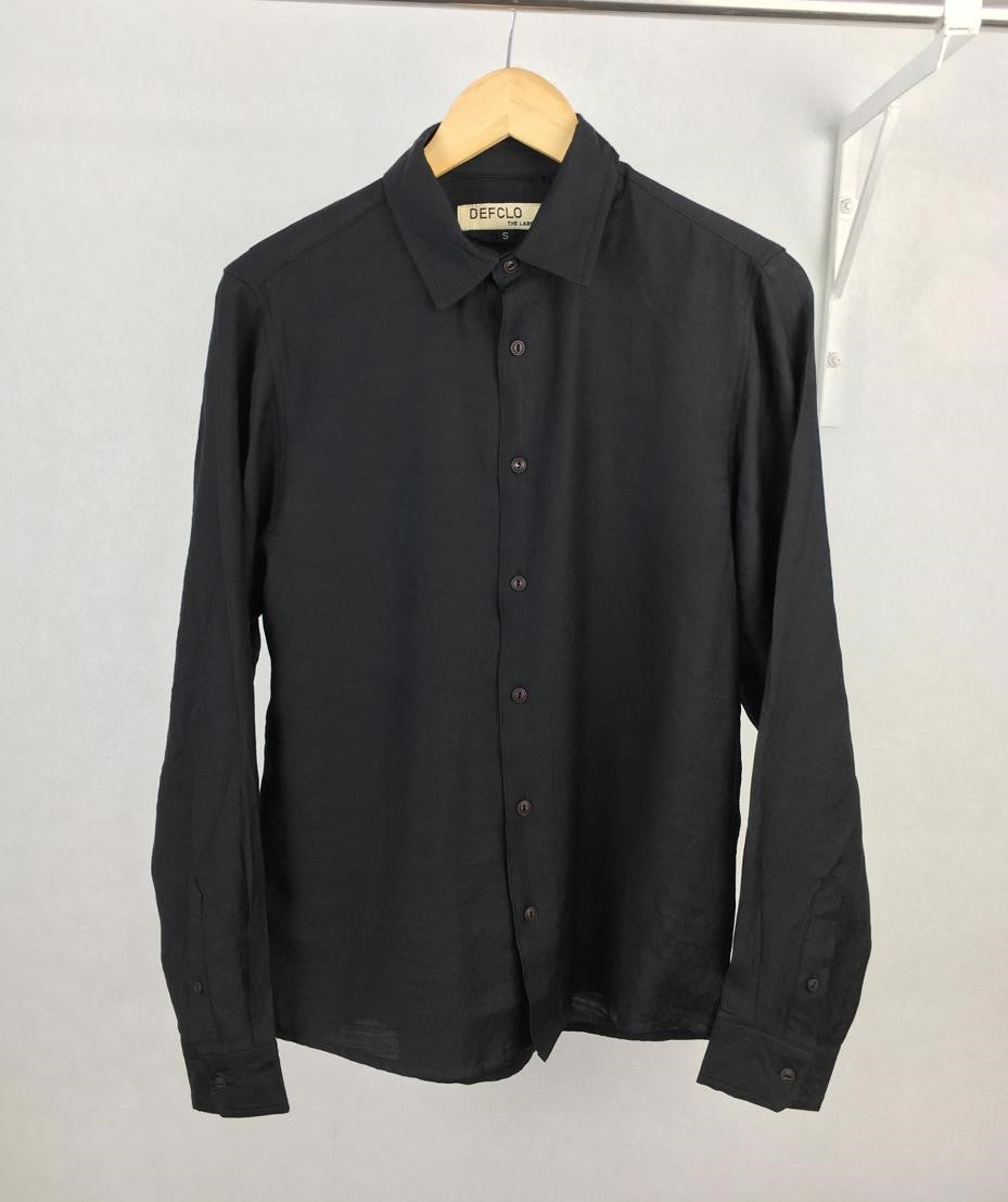 Luxe Black Long Sleeve Shirt For Men