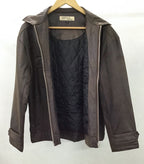 Faux Leather Jacket - Vintage Brown - For Men