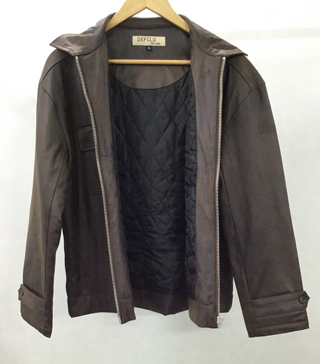 Faux Leather Jacket - Vintage Brown - For Men