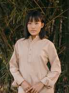 Linen Henley Katua - Beige - Unisex