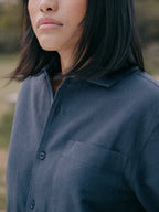 The European Collar - Linen - Long Sleeve Shirt - Blue - Unisex