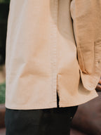 Linen Henley Katua For Men - Beige