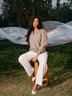 The Amalfi Shirt - Linen V-Placket - Moss Green - Unisex