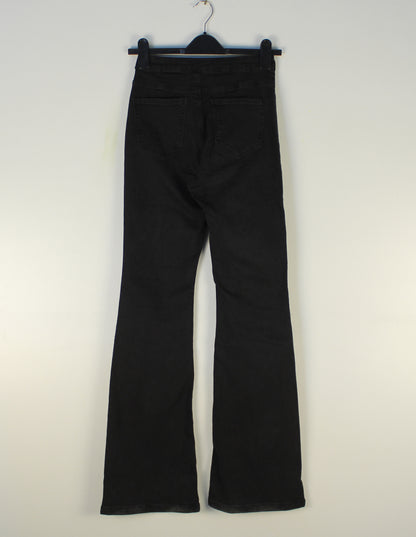 Flared Jeans - Bootcut - High Waist Black Denim