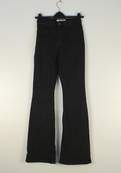 Flared Jeans - Bootcut - High Waist Black Denim