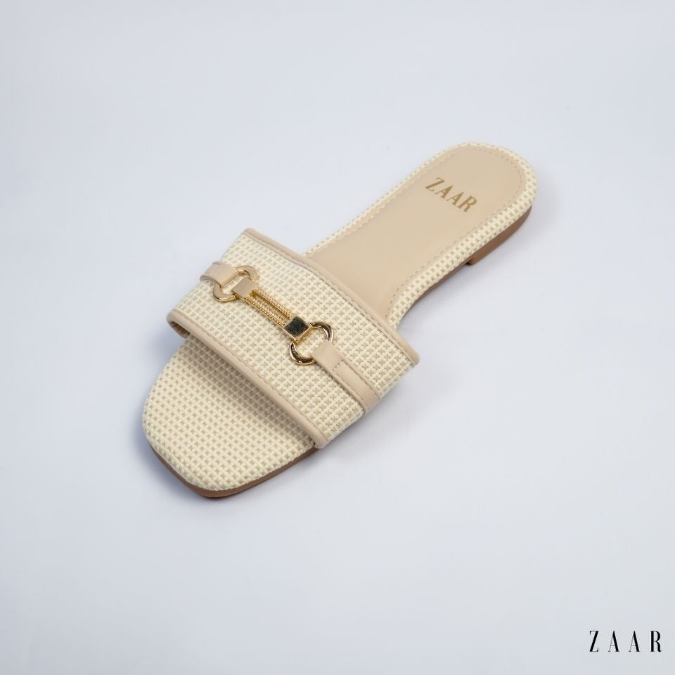 Flats - Off White Weave