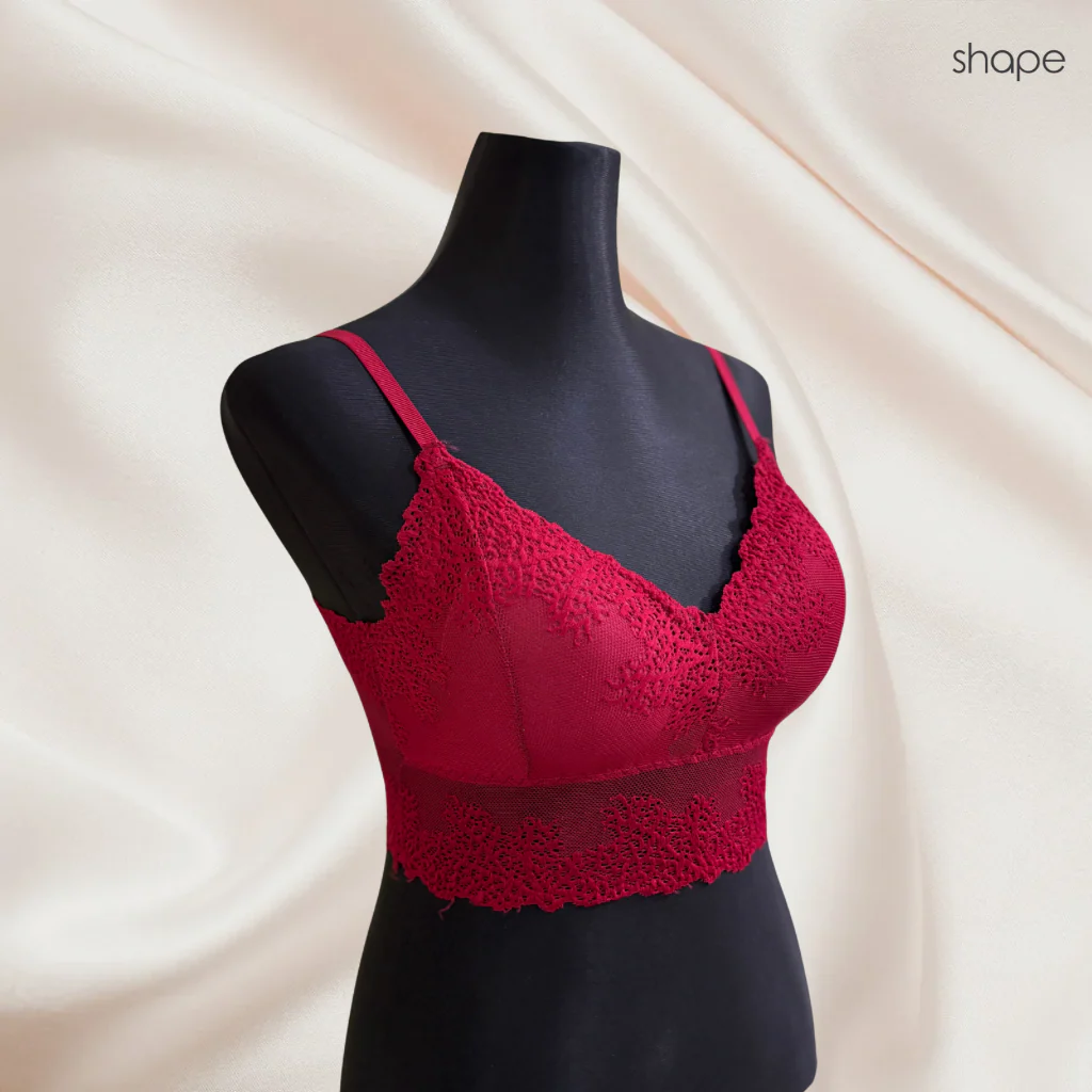 Mesh Bralette - Red